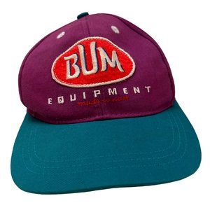 Vintage B.U.M. Equipment "HIGH OCTANE" Snapback Cap Hat - 90s - Blue & Purple